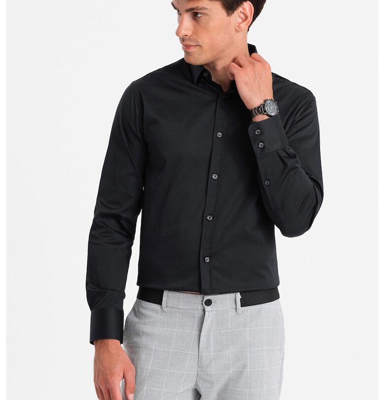 Слим риза с памук OMBRE