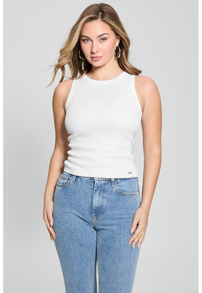 Слим танк топ с пайети GUESS