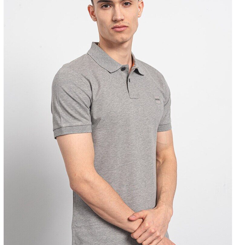 Слим тениска Passenger с яка BOSS