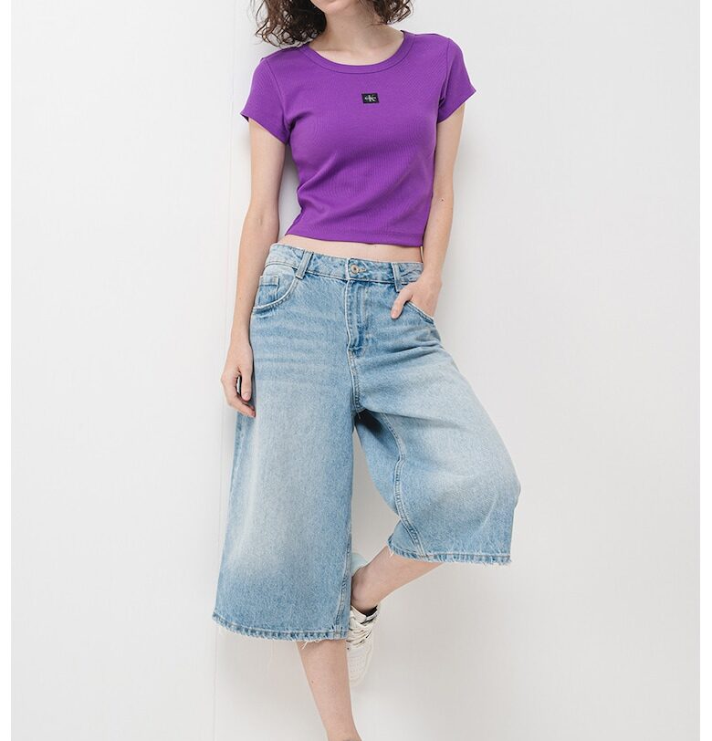 Слим тениска с малко лого CALVIN KLEIN JEANS