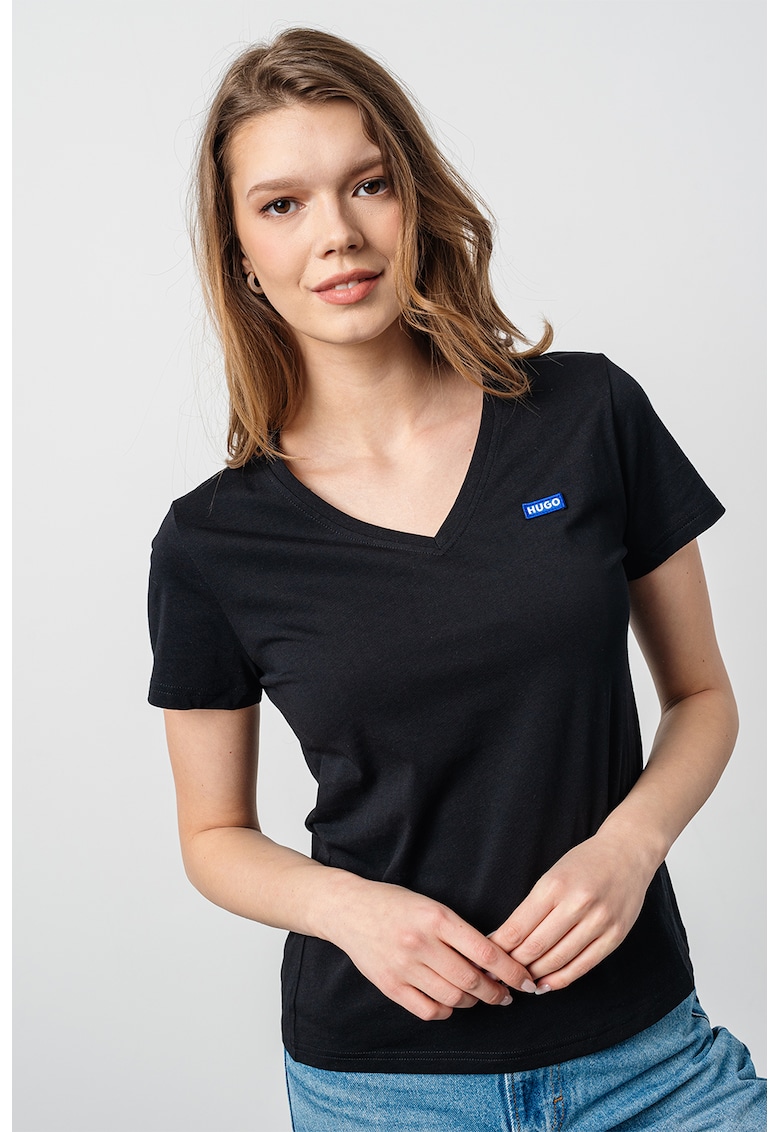 Слим тениска с шпиц HUGO