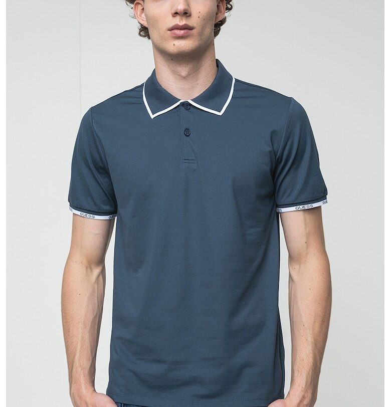 Слим тениска с яка GUESS