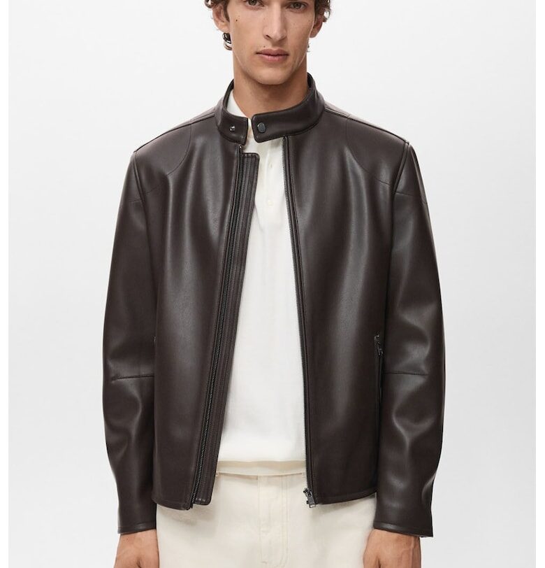 Слим яке от еко кожа Mango