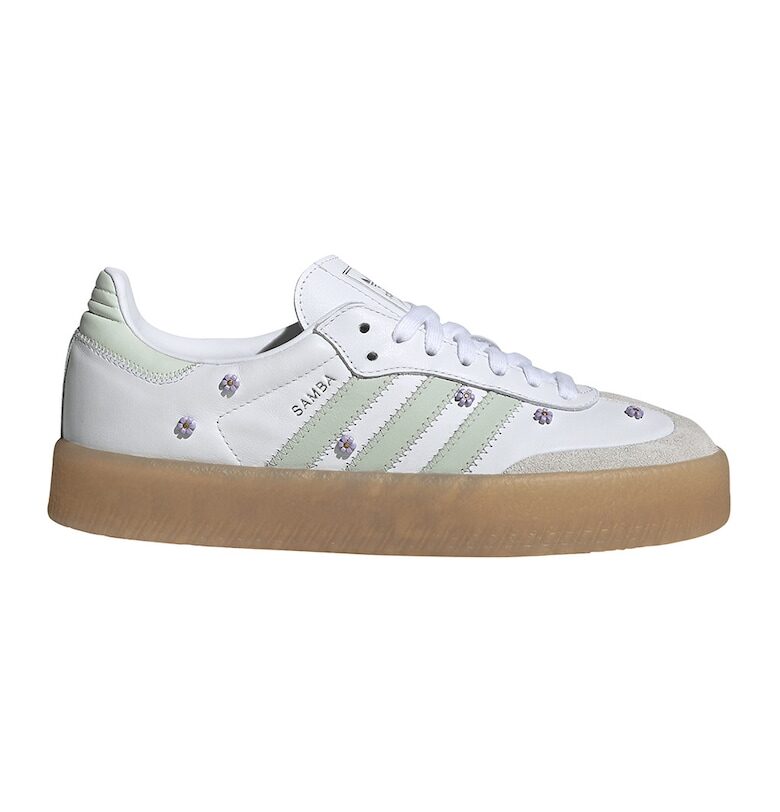 Спортни обувки Sambae от кожа и велур и флорални апликации adidas Originals