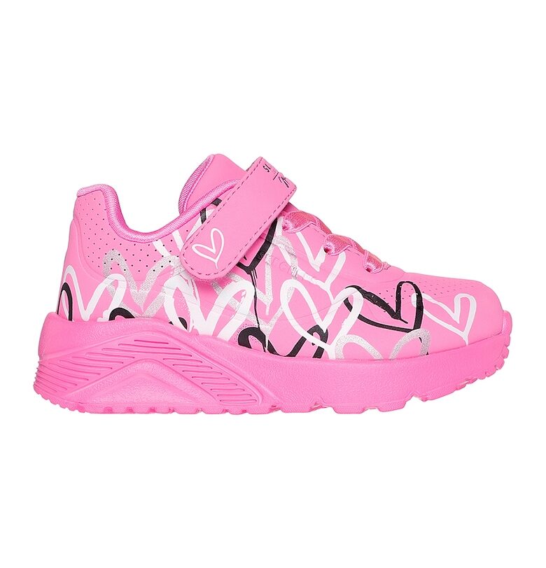 Спортни обувки Uno Lite от еко кожа с велкро Skechers