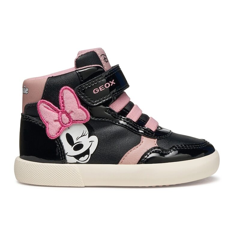 Спортни обувки от еко кожа с принт Minnie Mouse Geox