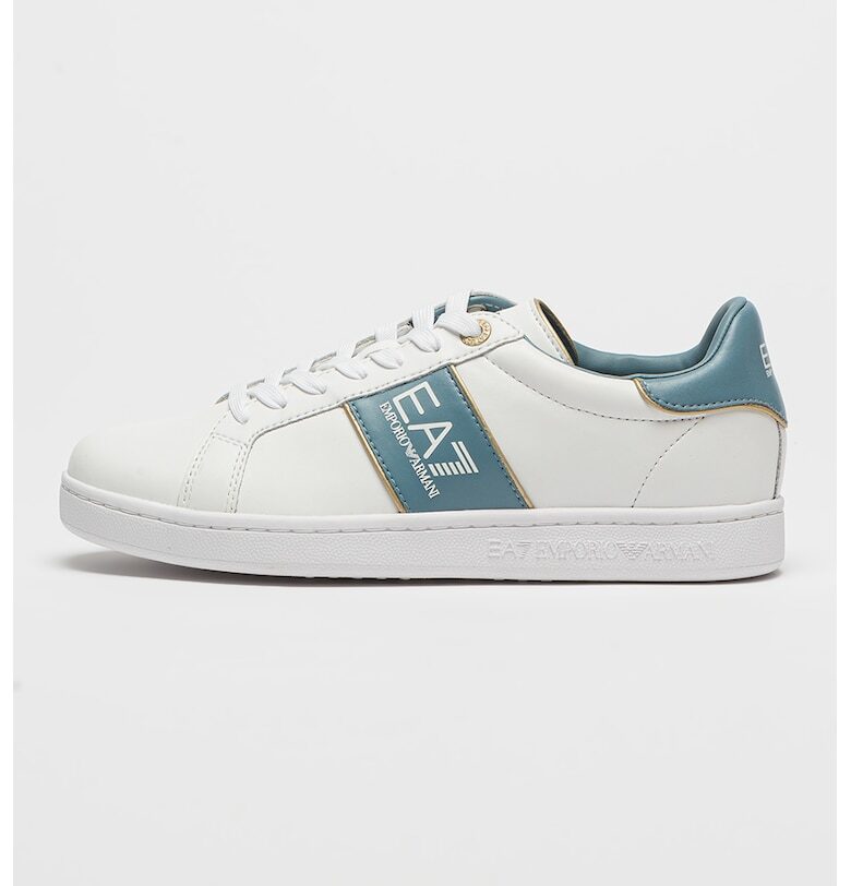 Спортни обувки от кожа и еко кожа с лого EA7