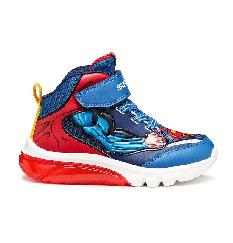 Спортни обувки с LED светлини и шарка на Superman Geox
