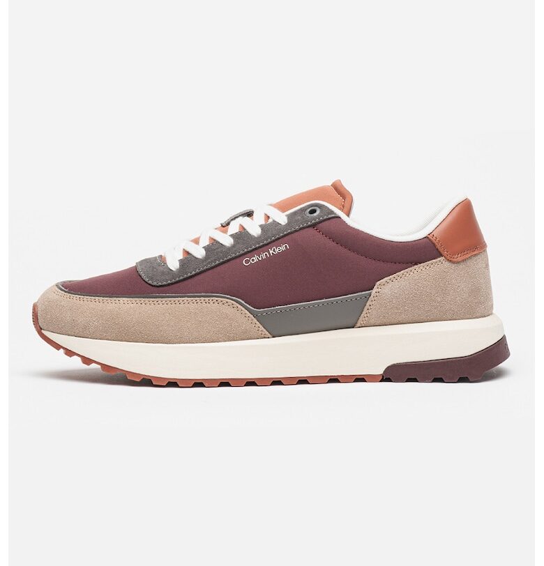 Спортни обувки с велур и кожа CALVIN KLEIN