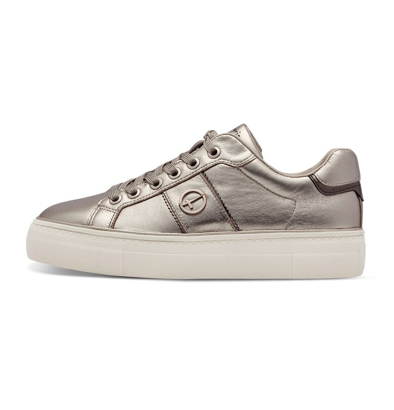 Спортни обувки с равна платформа и кожа Tamaris