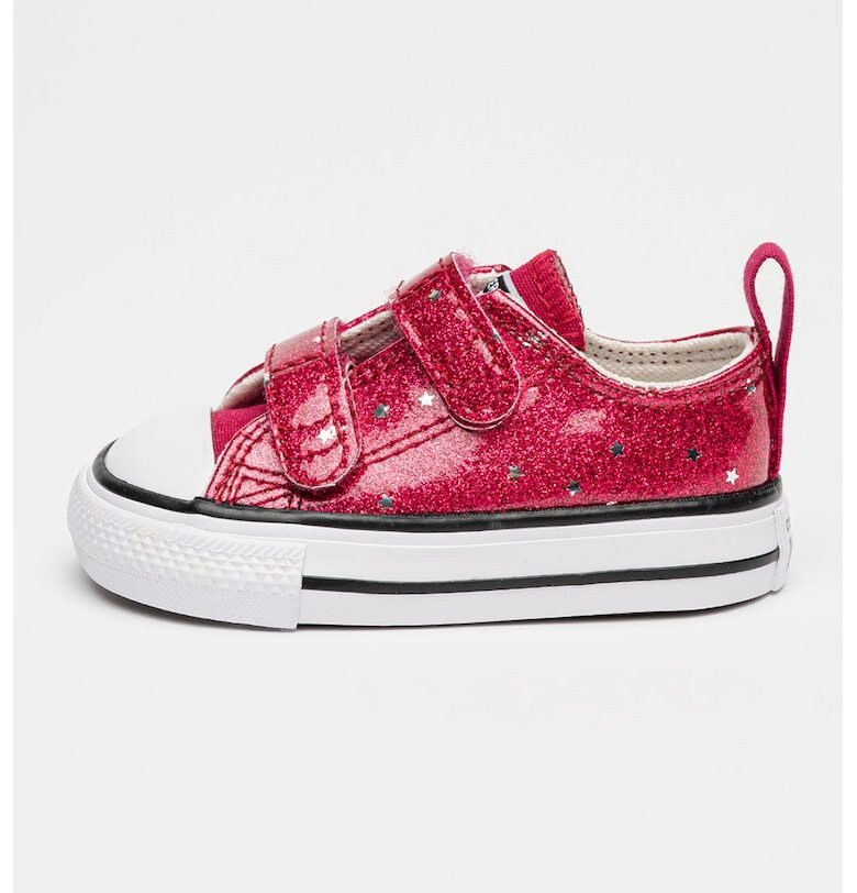 Спортни обувки със звездовиден принт и брокат Converse