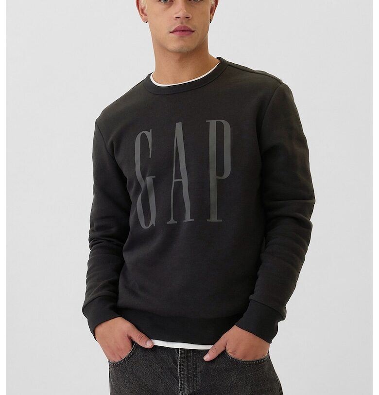 Суитшърт с гумирано лого GAP