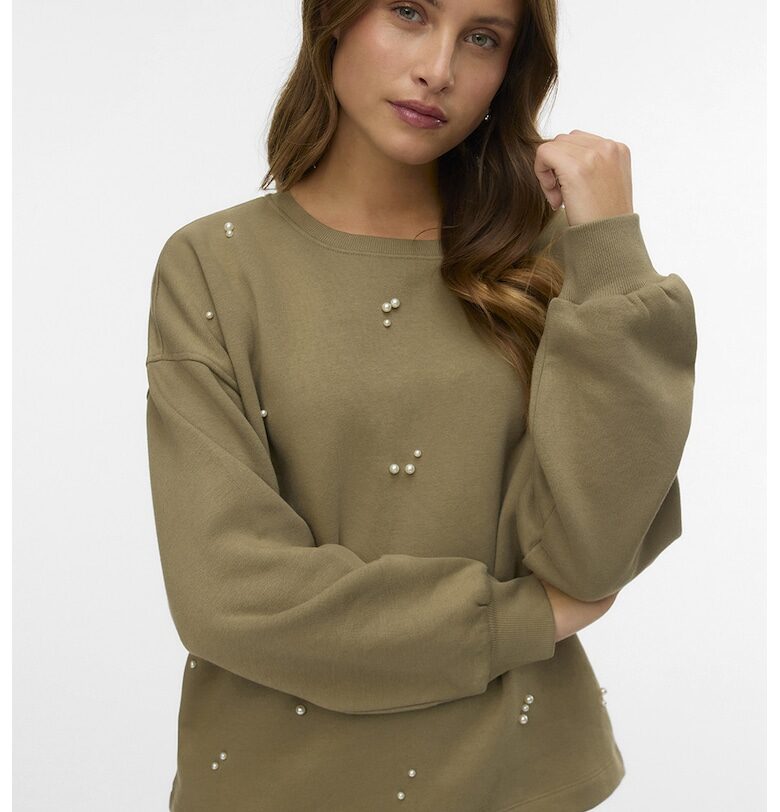 Суитшърт с еко перли Vero Moda