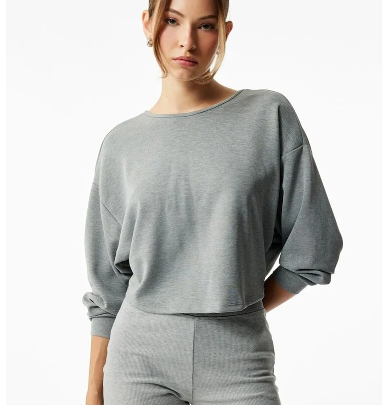 Суитшърт с модал с гол гръб KOTON