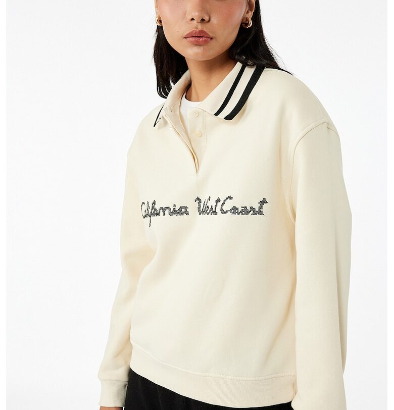 Суитшърт с надпис и яка KOTON