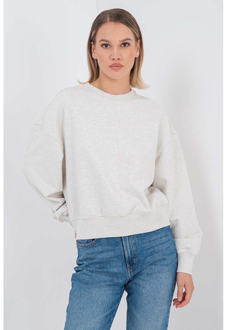 Суитшърт с овално деколте и паднали ръкави CALVIN KLEIN