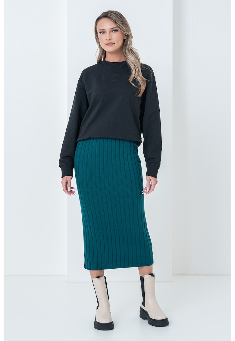 Суитшърт с овално деколте с монограм CALVIN KLEIN