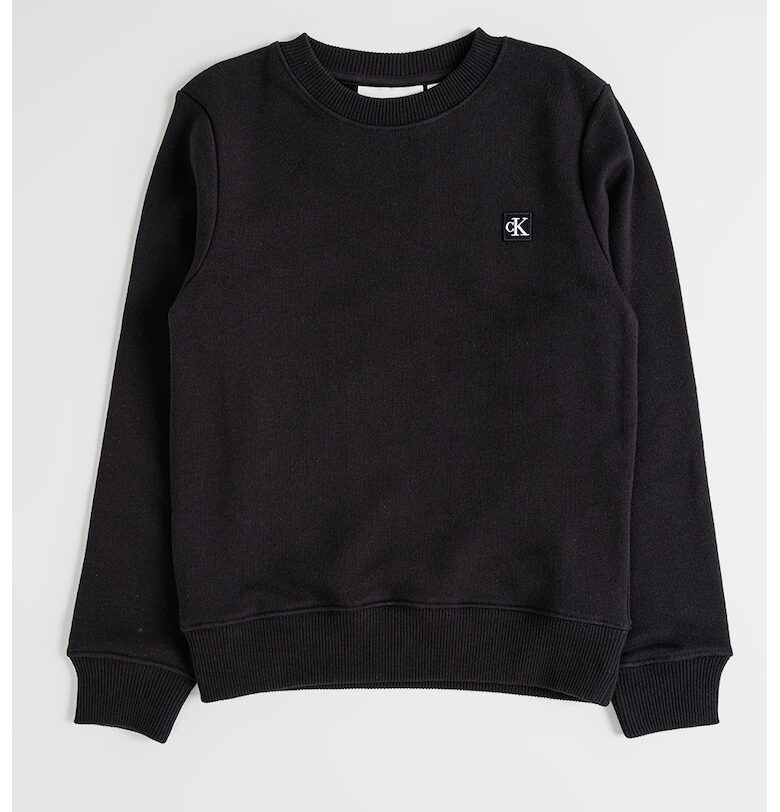 Суитшърт с органичен памук с овално деколте CALVIN KLEIN