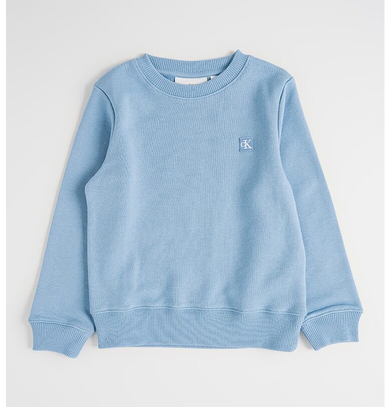 Суитшърт с органичен памук с овално деколте CALVIN KLEIN