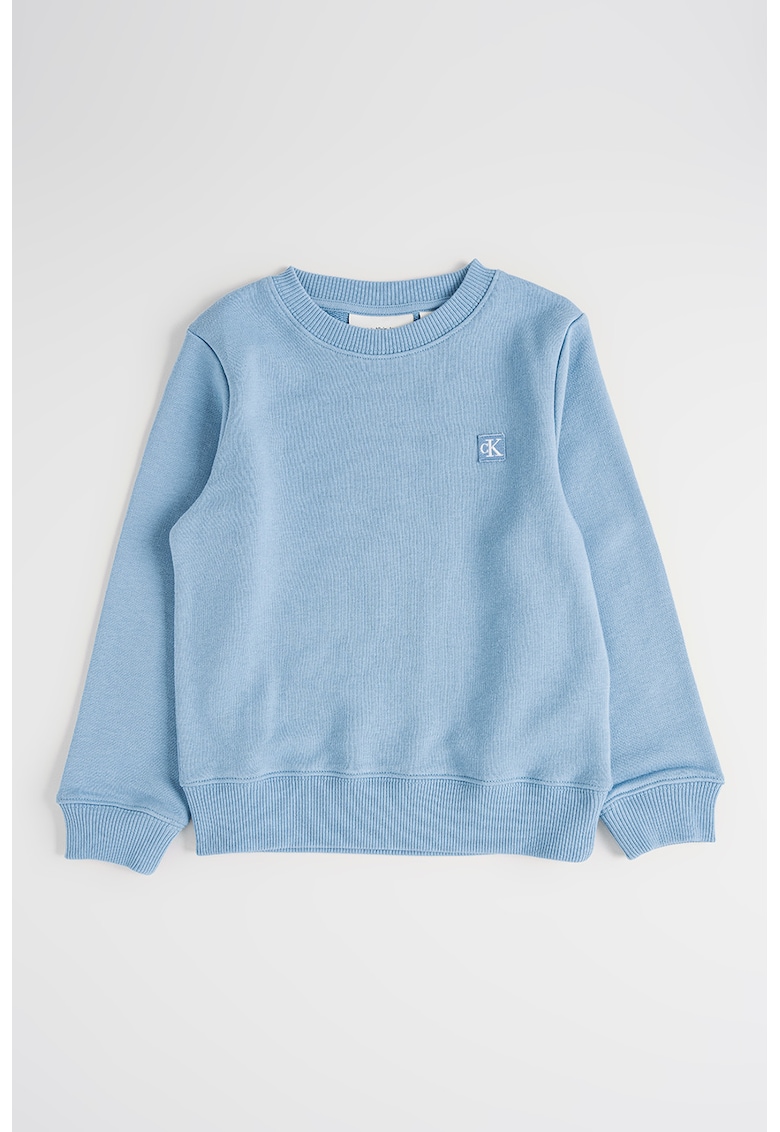 Суитшърт с органичен памук с овално деколте CALVIN KLEIN