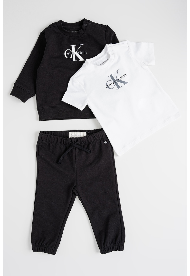 Суитшърт с органичен памук - тениска и спортен панталон - 3 части CALVIN KLEIN