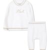 Суитшърт с памук и кашмир и панталон KARL LAGERFELD KIDS