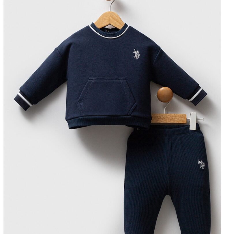 Суитшърт с памук и спортен панталон - 2 части US Polo Assn