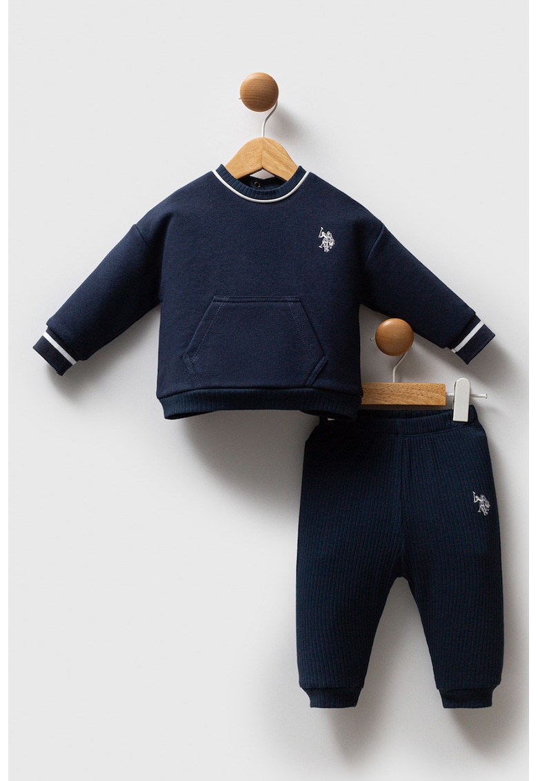 Суитшърт с памук и спортен панталон - 2 части US Polo Assn
