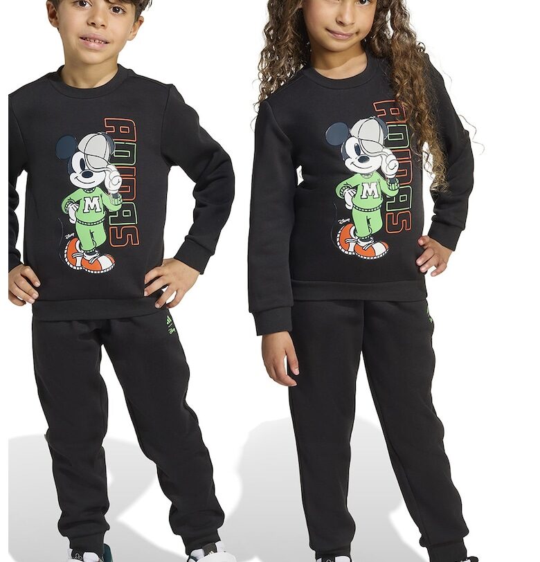 Суитшърт с памук и спортен панталон с принт на Mickey Mouse - 2 части adidas Sportswear