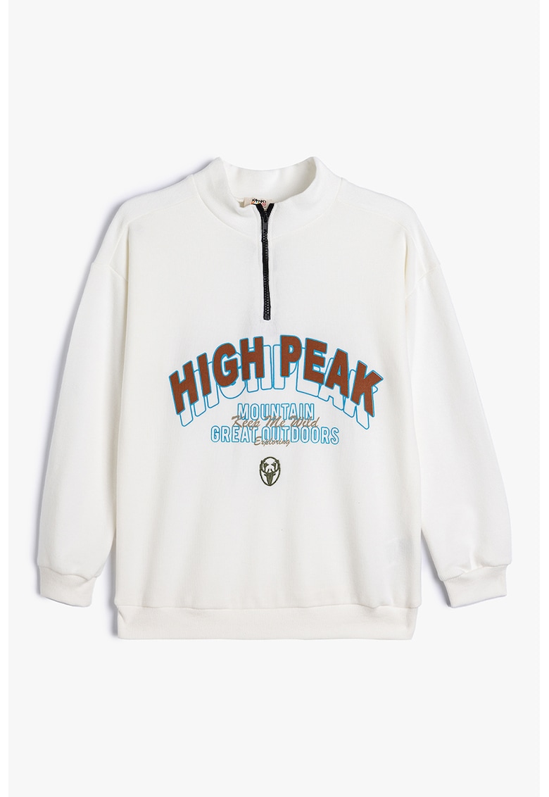 Суитшърт с памук с къс цип KOTON