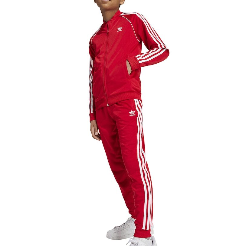 Суитшърт с цип и бродирано лого adidas Originals