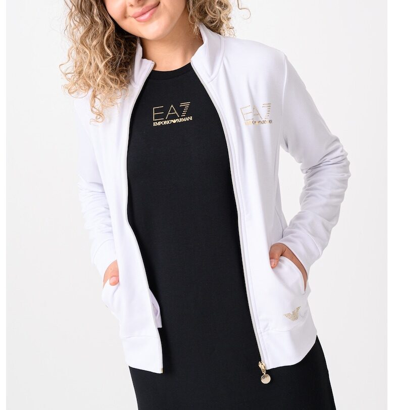 Суитшърт с цип и джобове EA7