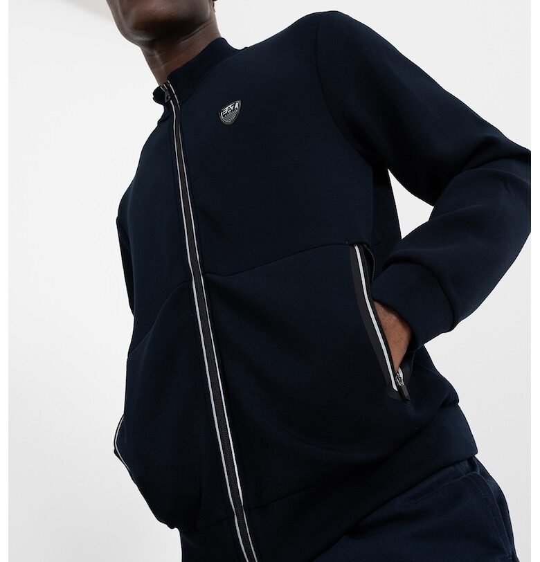 Суитшърт с цип и лого EA7