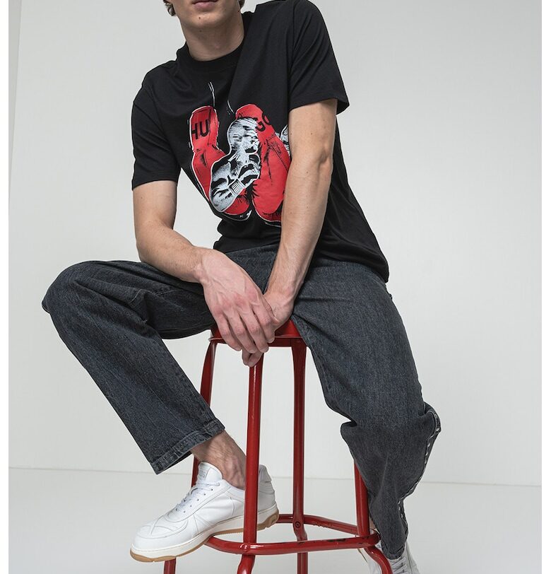 Тениска Diboxer с принт HUGO