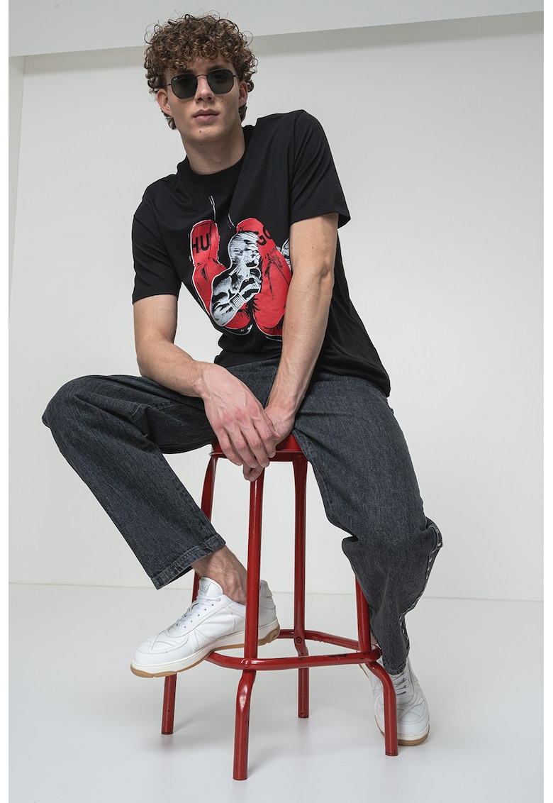 Тениска Diboxer с принт HUGO