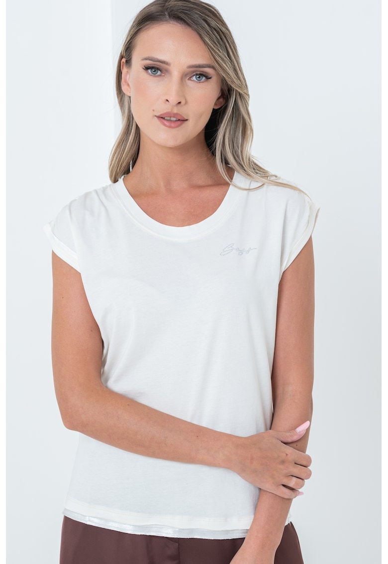 Тениска Elai с овално деколте BOSS