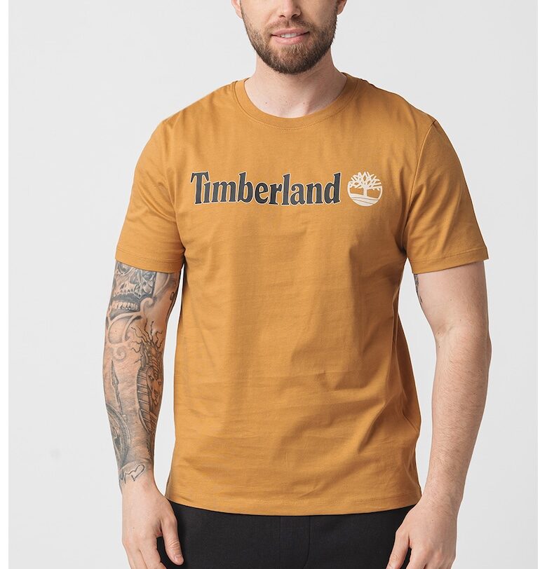 Тениска Linear с овално деколте и лого Timberland