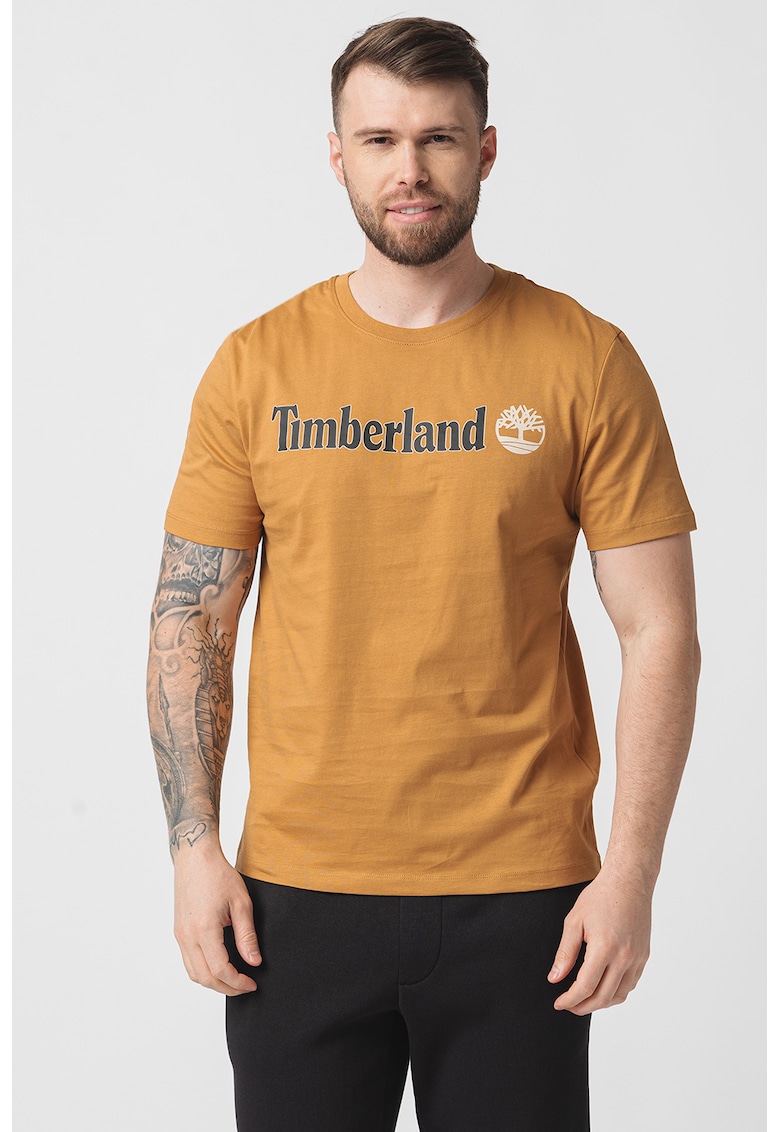 Тениска Linear с овално деколте и лого Timberland