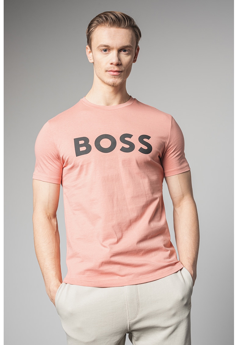 Тениска Thinking с гумирано лого BOSS