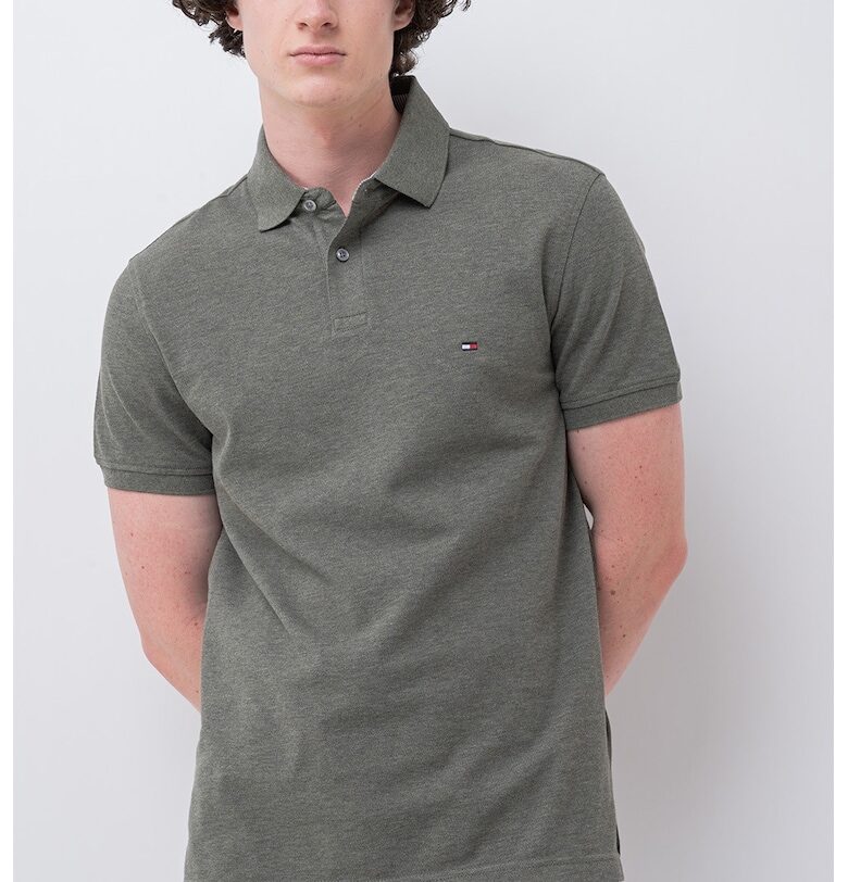 Тениска от органичен памук с яка Tommy Hilfiger