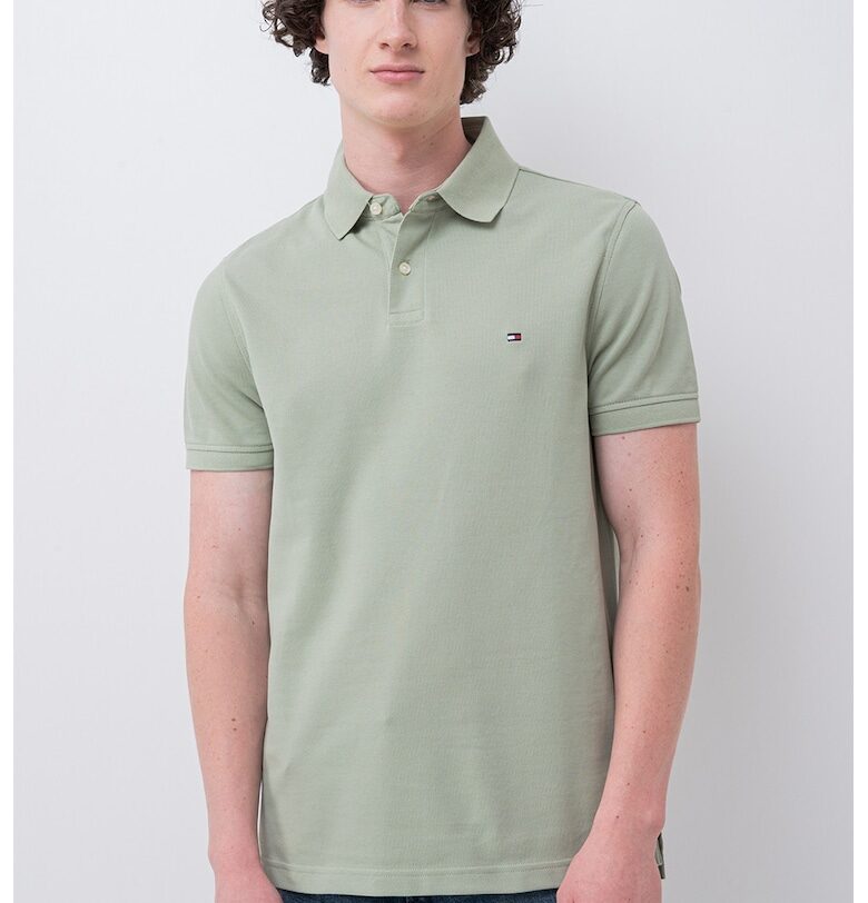 Тениска от органичен памук с яка Tommy Hilfiger