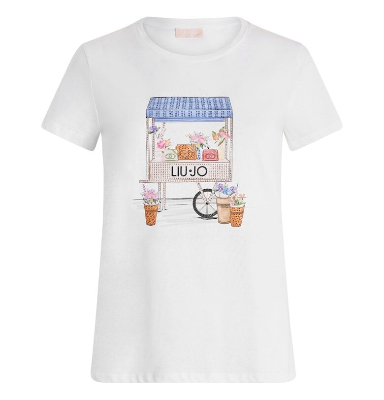 Тениска с декоративни камъни Liu Jo