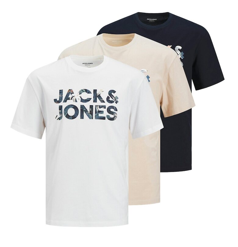 Тениска с лого - 3 броя Jack  Jones