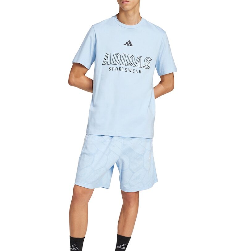 Тениска с лого и овално деколте adidas Sportswear