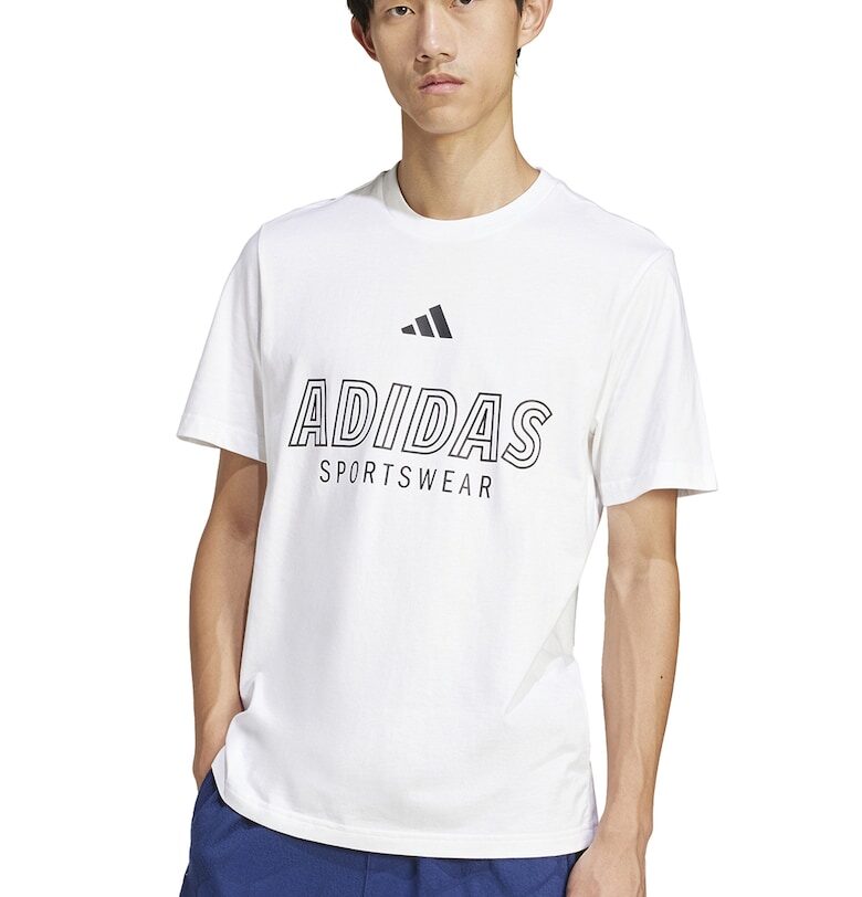 Тениска с лого и овално деколте adidas Sportswear