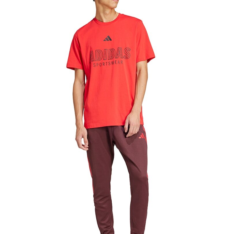 Тениска с лого и овално деколте adidas Sportswear