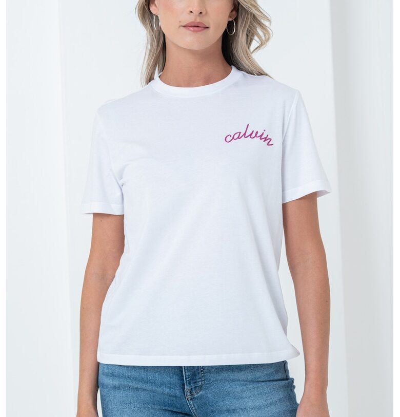 Тениска с овално деколте CALVIN KLEIN JEANS