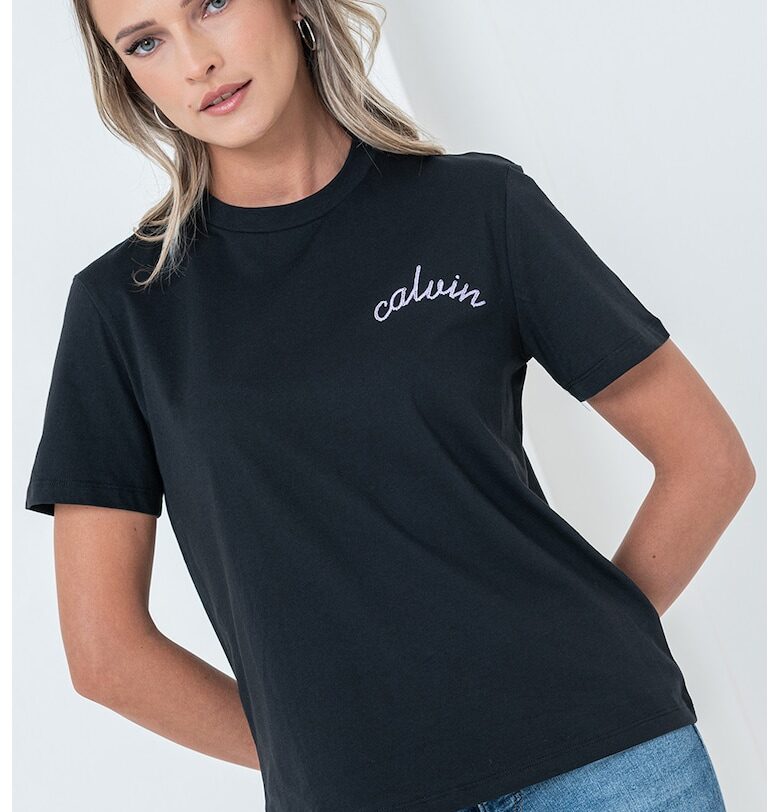 Тениска с овално деколте CALVIN KLEIN JEANS