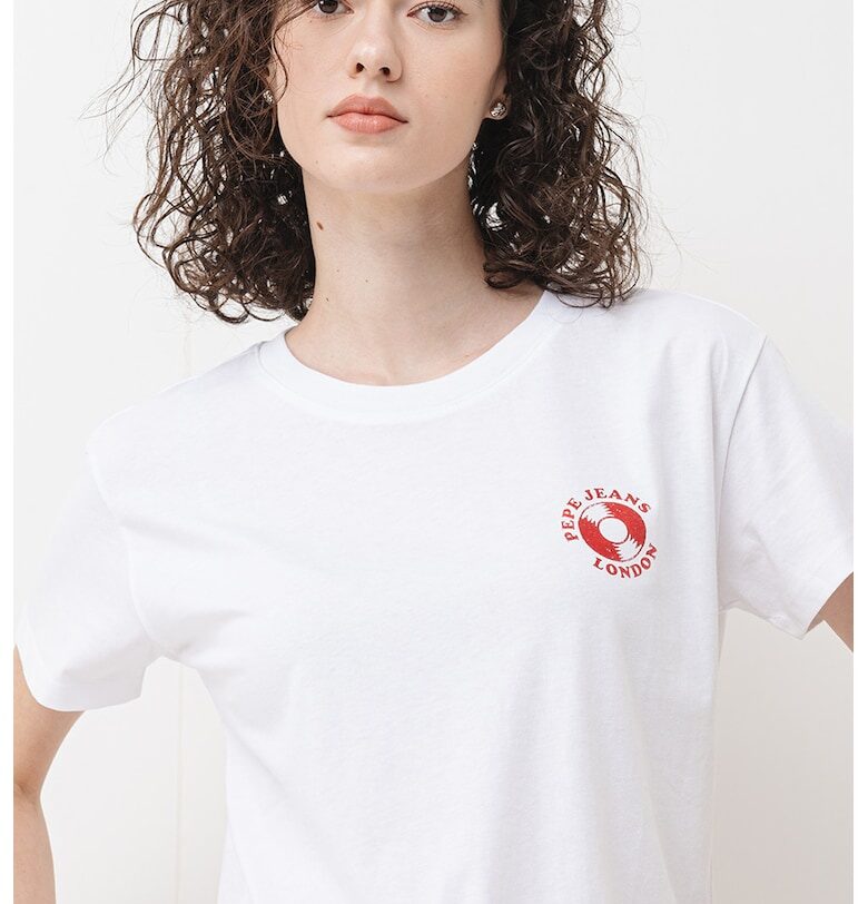 Тениска с овално деколте и графична шарка на гърба Pepe Jeans London