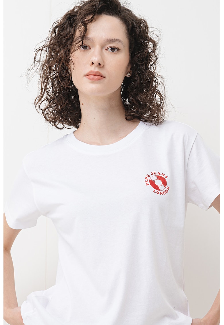 Тениска с овално деколте и графична шарка на гърба Pepe Jeans London